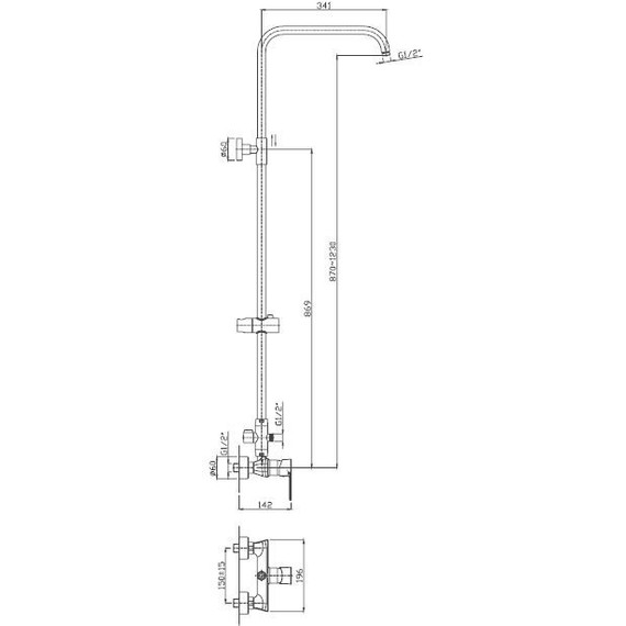 Душевая стойка для душа Haiba HB2411 - фото 5