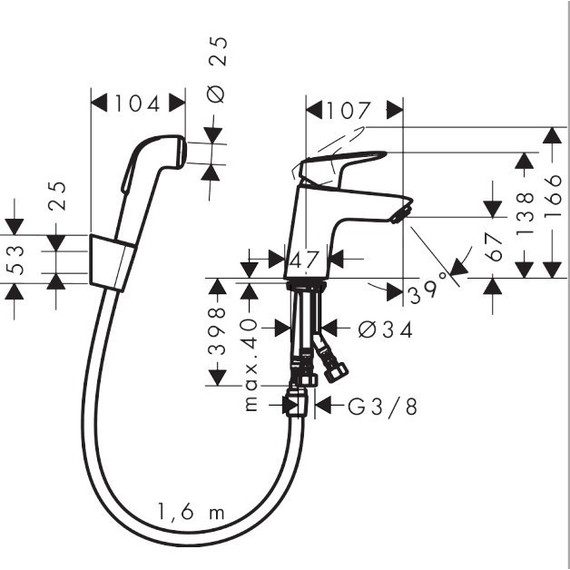 Смеситель для раковины Hansgrohe Logis 71290000 - фото 6