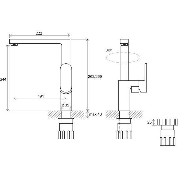 Смеситель для кухни Ravak Chrome СК 016.00 X070054 - фото 9