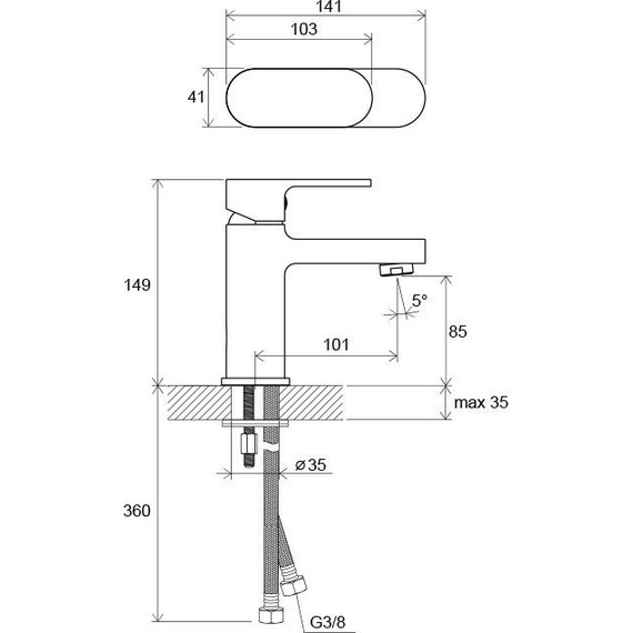Смеситель для раковины Ravak Chrome CR 012.00 X070041 - фото 9