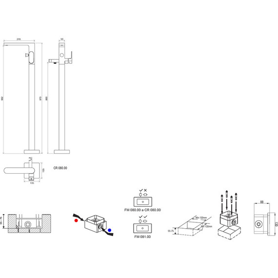 Смеситель для ванны Ravak Chrome CR 080.00 X070101 - фото 6