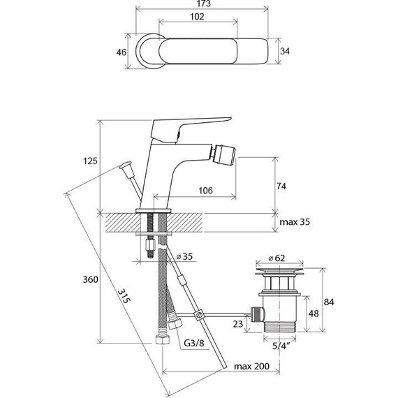 Смеситель для биде Ravak Classic СL 055.00 X070082 - фото 6