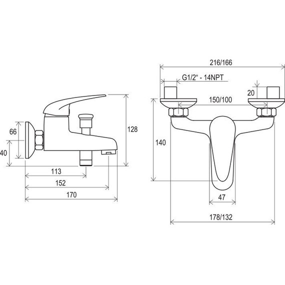 Смеситель для ванны Ravak Suzan SN 022.00/150 X070004 - фото 3