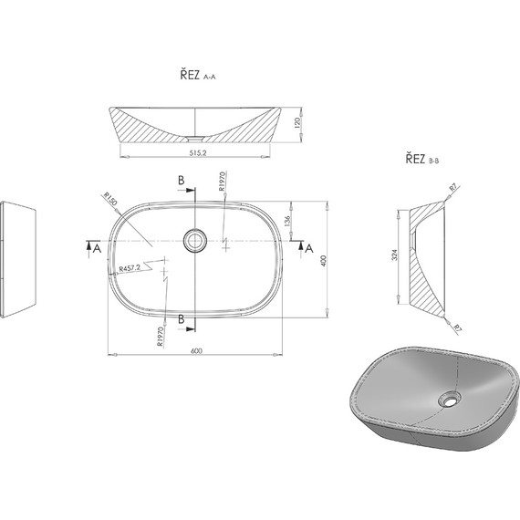 Раковина-чаша Ravak Ceramic O 60 см XJX01160001 - фото 9