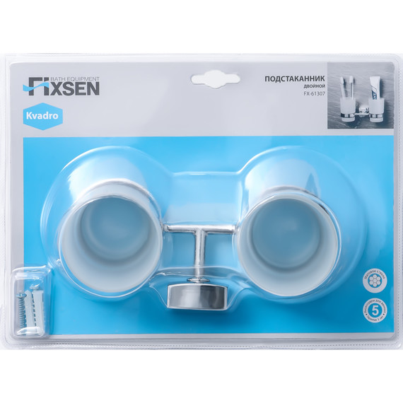 Стакан двойной Fixsen Kvadro FX-61307 - фото 2