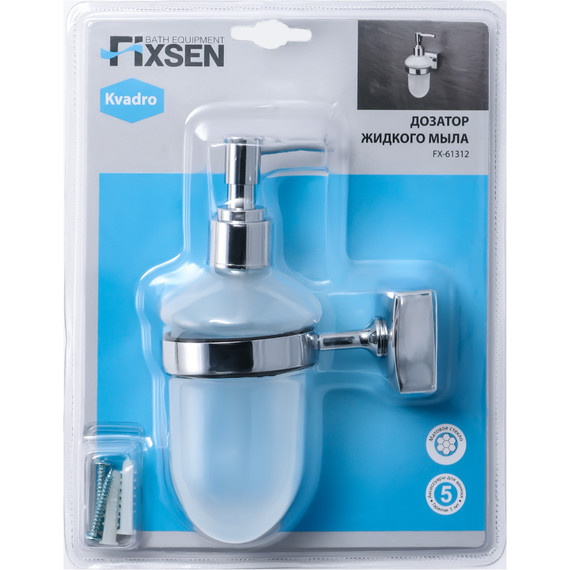 Дозатор для жидкого мыла Fixsen Kvadro FX-61312 - фото 2