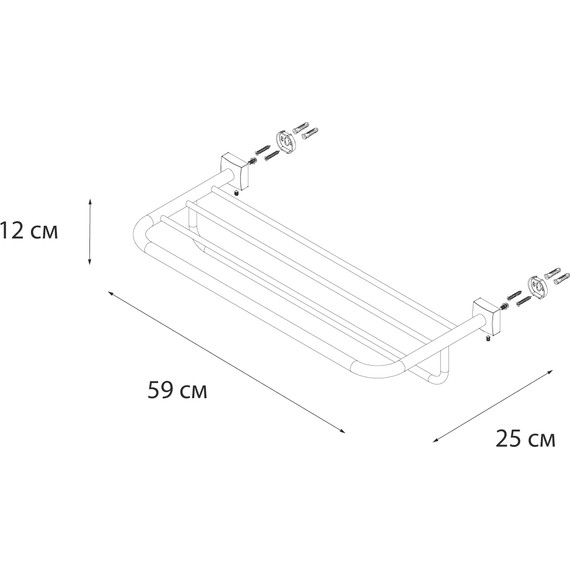 Полка для полотенец Fixsen Kvadro FX-61315 - фото 3