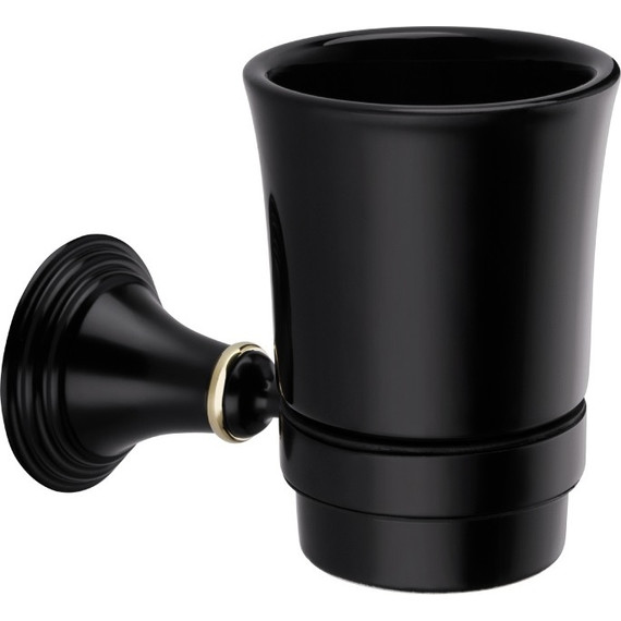 Стакан для зубных щеток Fixsen Luksor FX-71606B, цвет черный - фото 