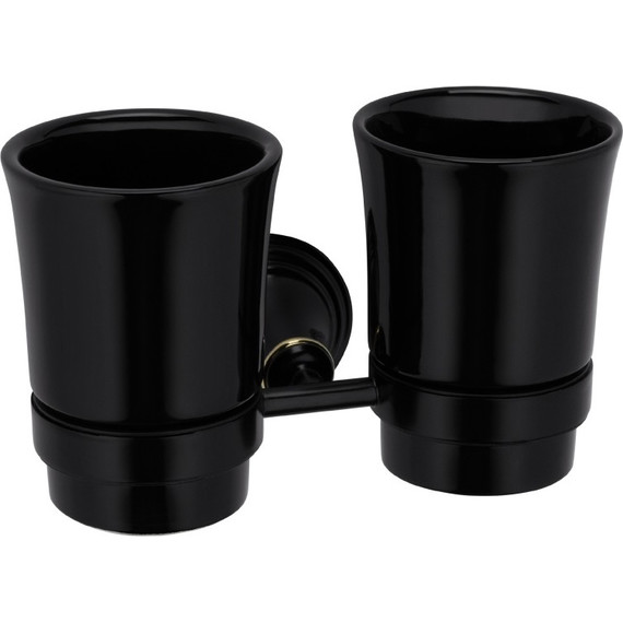 Стакан двойной Fixsen Luksor FX-71607B, цвет черный - фото 