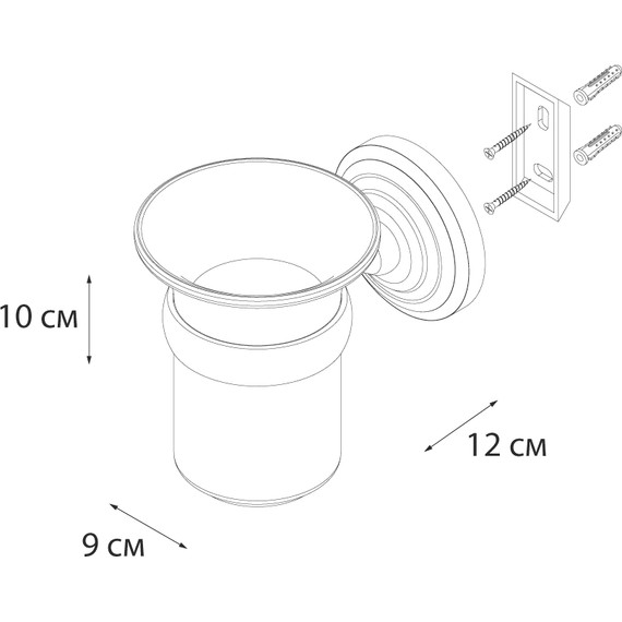 Стакан для зубных щеток Fixsen Retro FX-83806, цвет бронза - фото 3