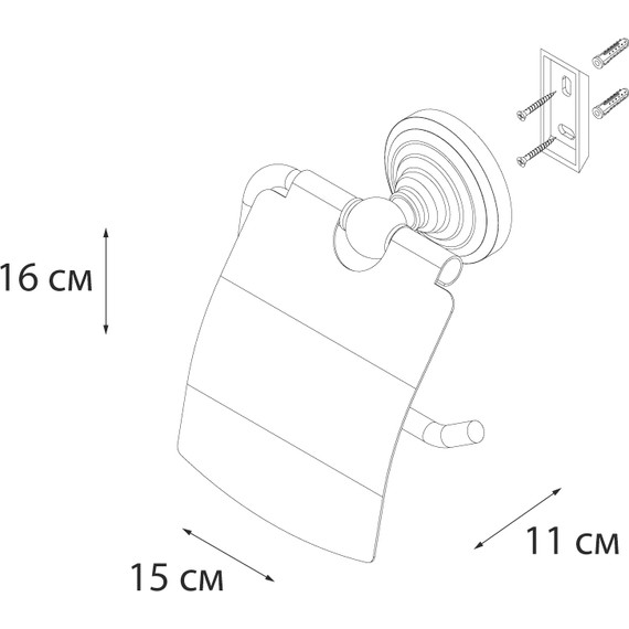 Держатель для туалетной бумаги Fixsen Retro FX-83810, цвет бронза - фото 3