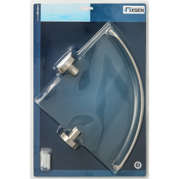 Стеклянная полка Fixsen Modern FX-51503A 25 см, сатин - фото 2