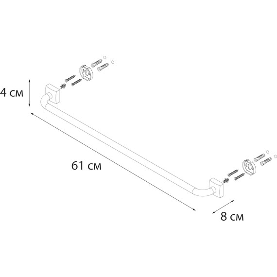 Полотенцедержатель Fixsen Kvadro FX-61301 - фото 3