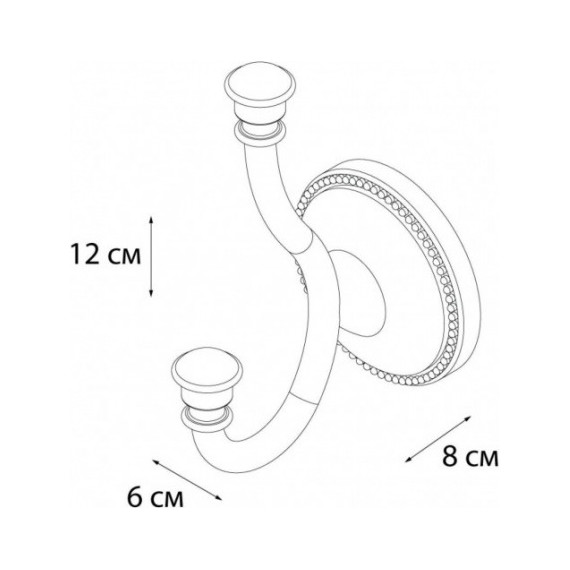 Крючок Fixsen Alfa GR-9505, цвет античная латунь - фото 2