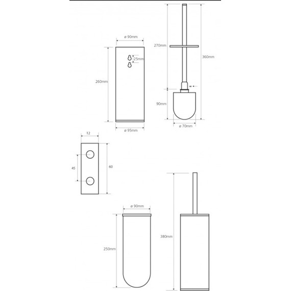 Ёршик для унитаза Bemeta Omega 102313067 чёрный - фото 5