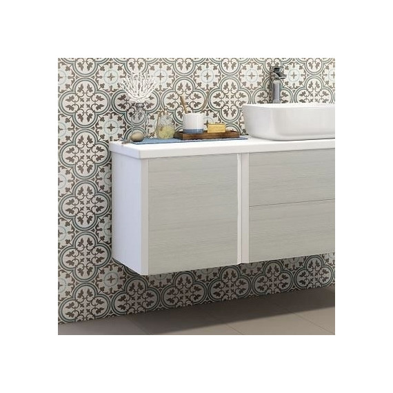 Модуль подвесной с корзиной Акватон Брук 40 см 1A202203BCDL0, белый/дуб латте - фото 2