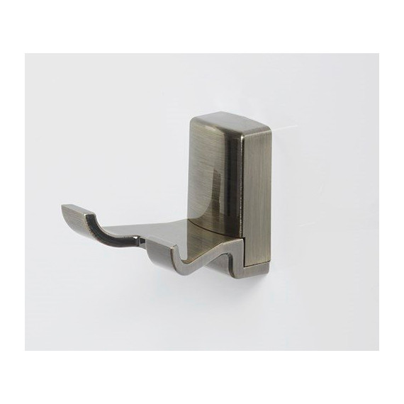 Крючок двойной WasserKraft Exter K-5223D, цвет светлая бронза - фото 2