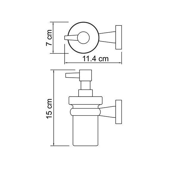 Дозатор для жидкого мыла WasserKraft Lippe K-6599 - фото 4