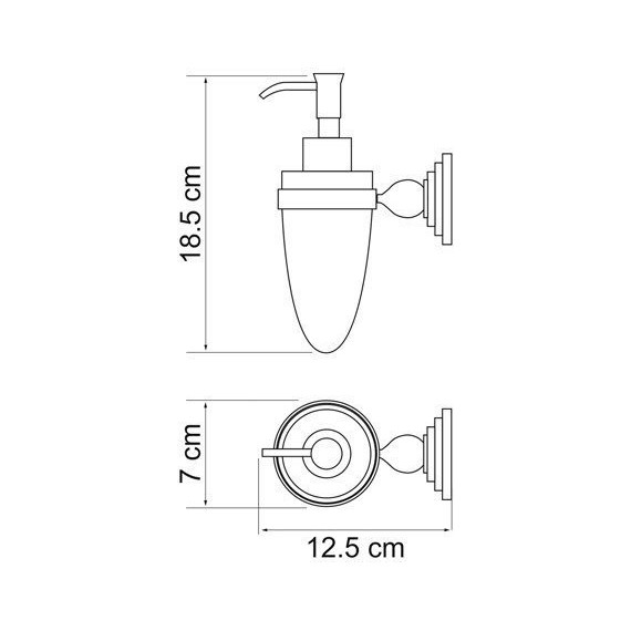 Дозатор для жидкого мыла WasserKraft Ammer K-7099 - фото 4