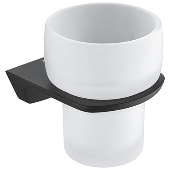 Стакан для зубных щеток WasserKraft Elbe K-7228, цвет чёрный - фото 