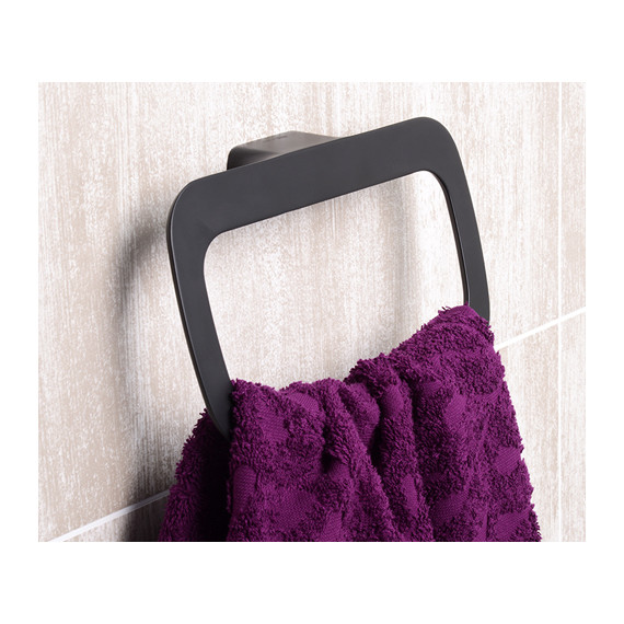 Кольцо для полотенец WasserKraft Elbe K-7260, цвет чёрный - фото 2