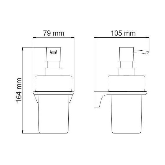 Дозатор для жидкого мыла WasserKraft Elbe K-7299, цвет чёрный - фото 5