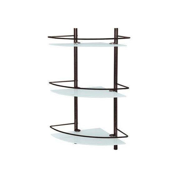 Полка стеклянная WasserKraft Isar K-3633 30 см, цвет тёмная бронза - фото 