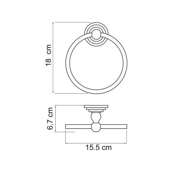 Кольцо для полотенец WasserKraft Ammer K-7060 - фото 4