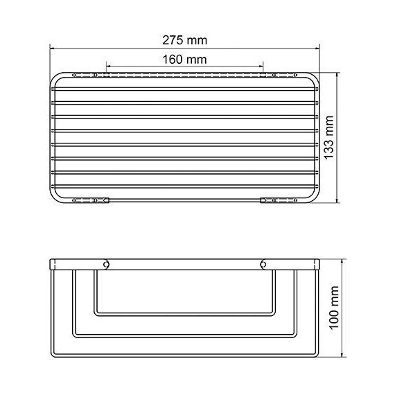 Полочка WasserKraft Elbe K-711BLACK 25 см - фото 5