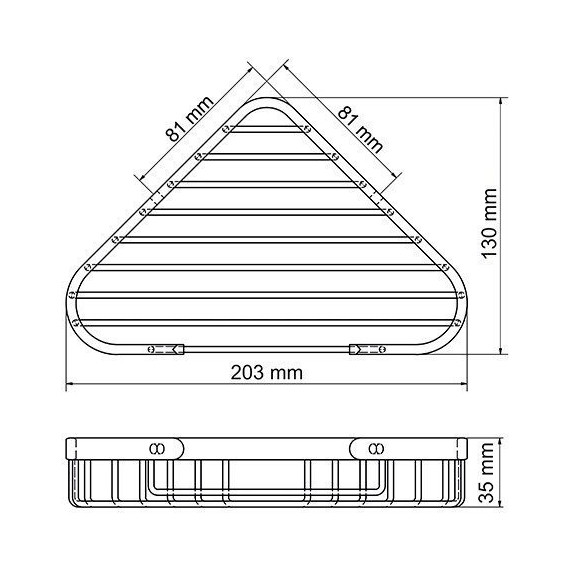 Полочка WasserKraft Kammel K-733WHITE 20 см - фото 3