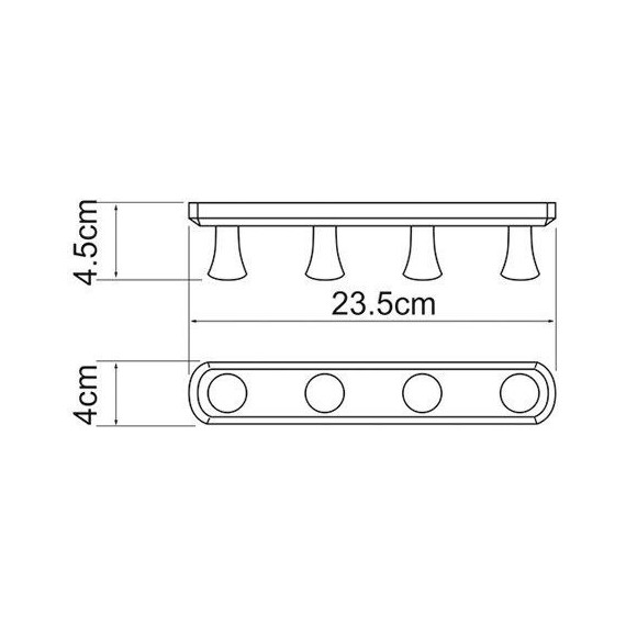 Набор крючков WasserKraft Exter K-1094, цвет светлая бронза - фото 4
