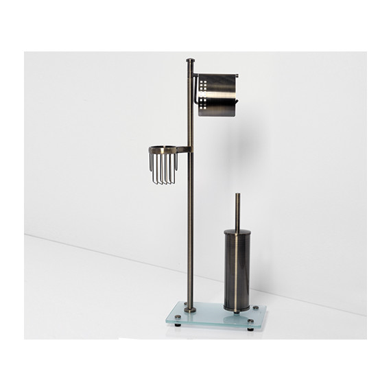 Стойка с держателем и ёршиком WasserKraft Exter K-1234, цвет светлая бронза - фото 