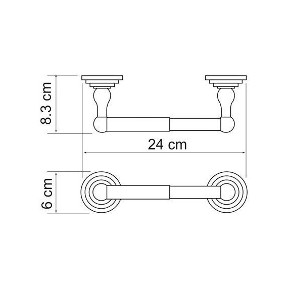Держатель для туалетной бумаги WasserKraft Isar K-7322, цвет тёмная бронза - фото 4