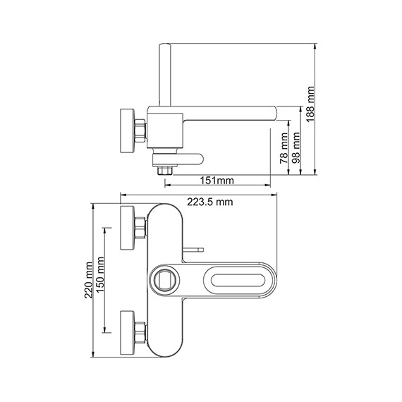 Смеситель для ванны WasserKraft Kammel 1801 - фото 4
