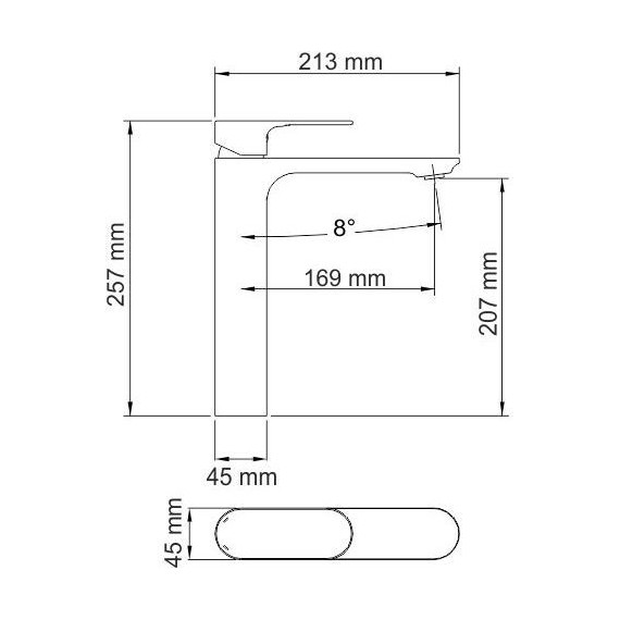 Смеситель для раковины высокий WasserKraft Elbe 7403H, чёрный - фото 9