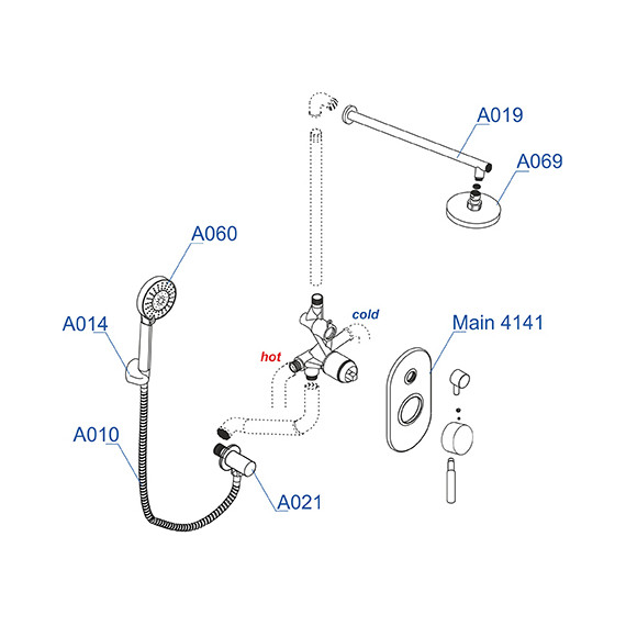 Душевая система для душа WasserKraft A16169 - фото 8