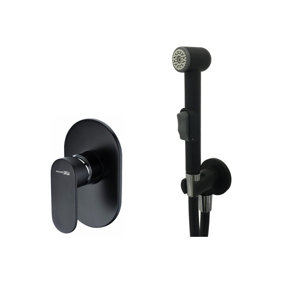 Набор для гигиенического душа WasserKraft A117451, чёрный - фото 