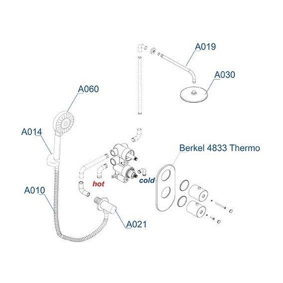 Душевая система для душа с термостатом WasserKraft A16030 Thermo - фото 9