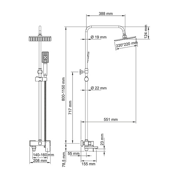 Душевая стойка WasserKraft A17701 - фото 8