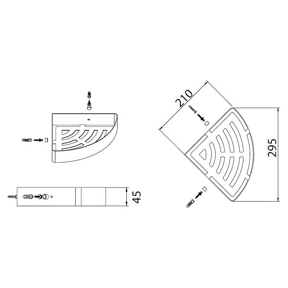 Полка угловая Fixsen Hotel FX-31003A 20 см - фото 3