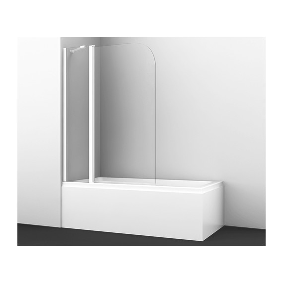 Шторка для ванны WasserKraft Leine 110 см 35P02-110WHITE Fixed, белый/прозрачное - фото 