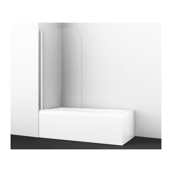 Шторка для ванны WasserKraft Leine 80 см 35P01-80, хром/прозрачное - фото 