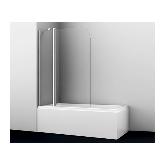 Шторка для ванны WasserKraft Leine 110 см 35P02-110, хром/прозрачное - фото 