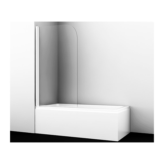 Шторка для ванны WasserKraft Leine 80 см 35P01-80WHITE, белый/прозрачное - фото 