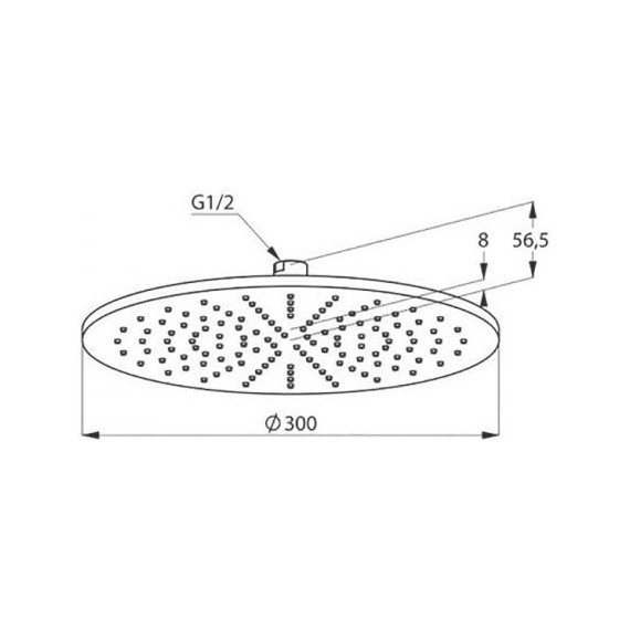 Верхний душ Kludi A-QA 6433005-00, латунь 300 мм - фото 2