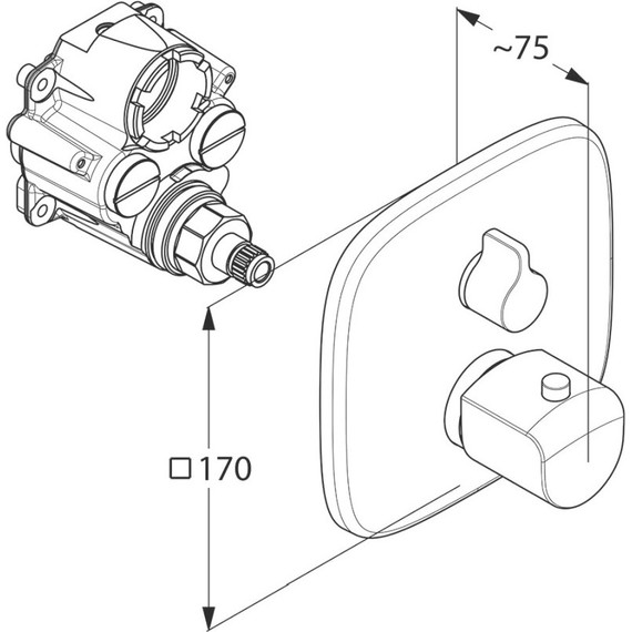 Смеситель для душа с термостатом Kludi Ameo 418350575 - фото 4