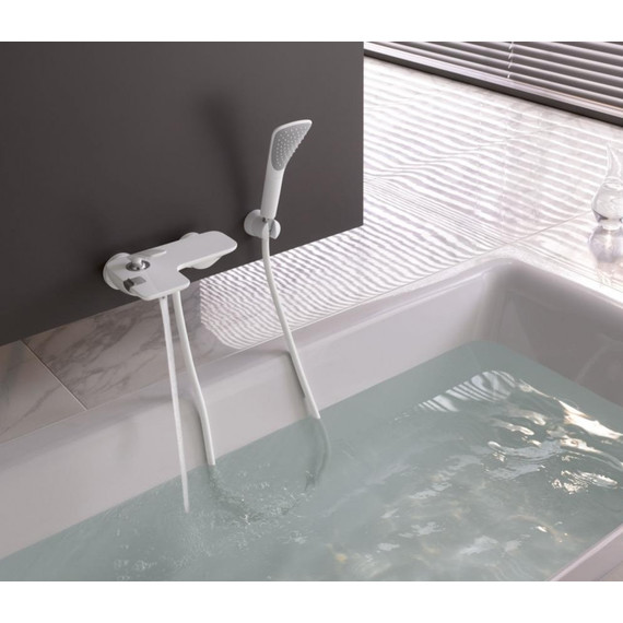 Смеситель для ванны Kludi Balance 524459175, белый - фото 7