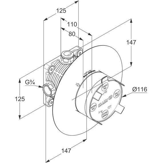 Скрытая часть Kludi Flexx.Boxx DN 20 88011 - фото 2