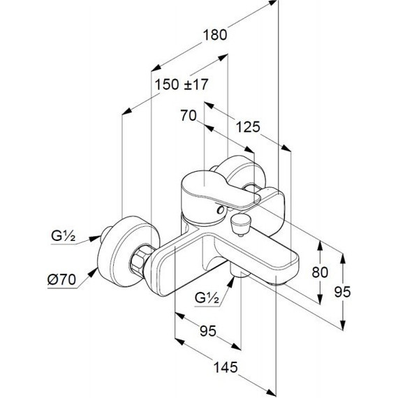 Смеситель для ванны Kludi Pure&Easy 376810565 - фото 5