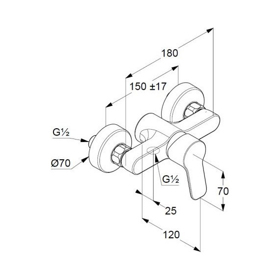 Смеситель для душа Kludi Pure&Easy 378419165, белый - фото 6